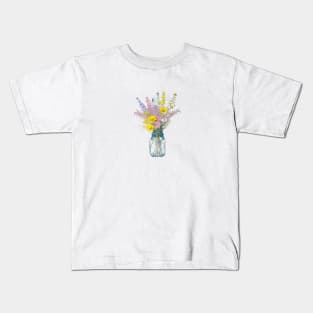 Bouquet in a Mason Jar Kids T-Shirt